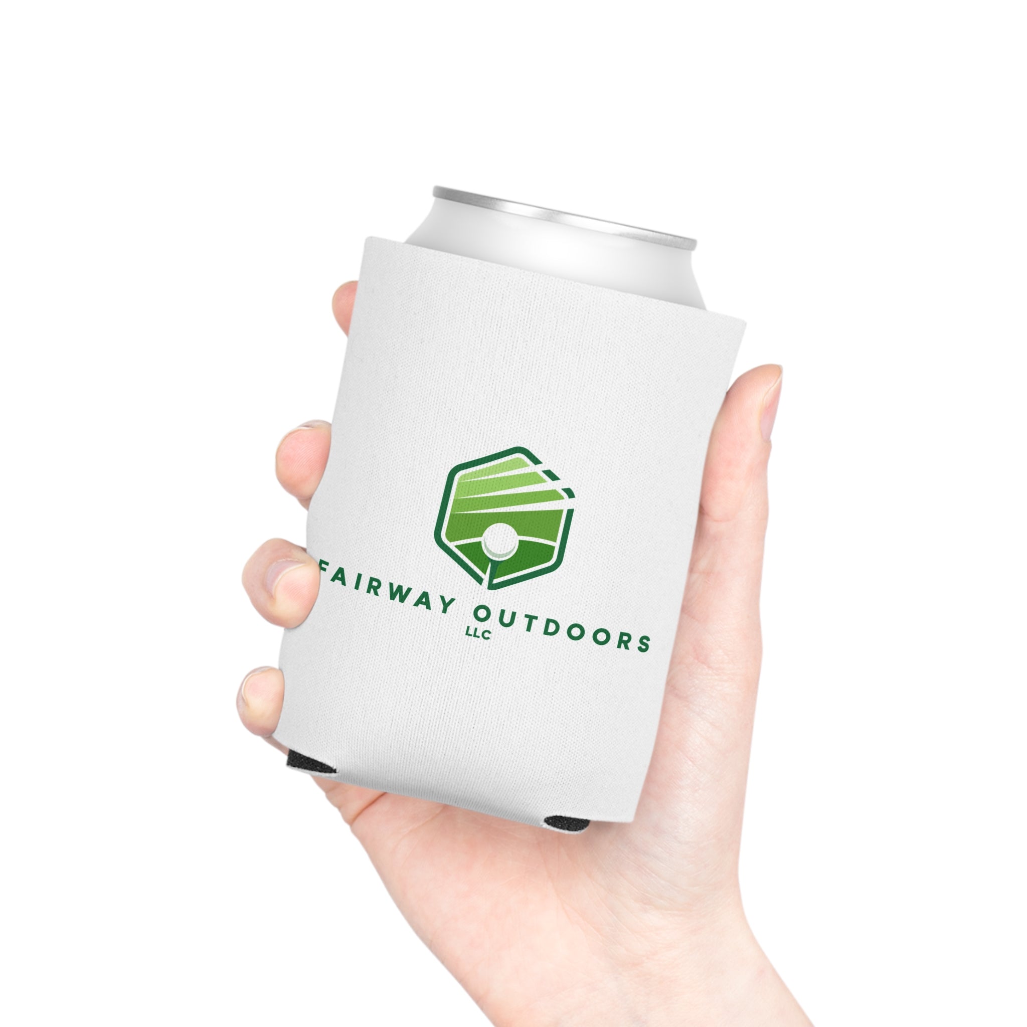 Fairway Outdoors Can Cooler — Golf Logo Beverage Koozie