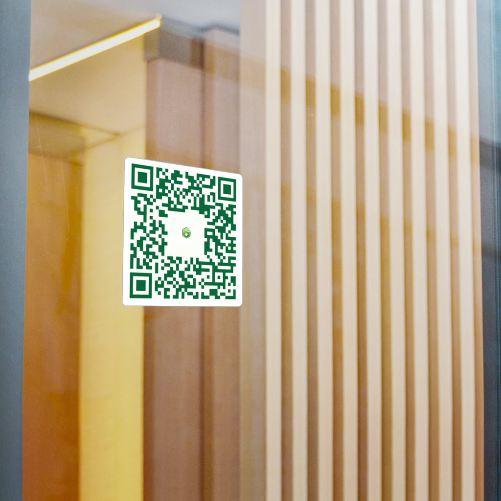 Shop QR Code Kiss-Cut Vinyl Decal — Custom Scan Sticker for Windows, Laptops & Packaging