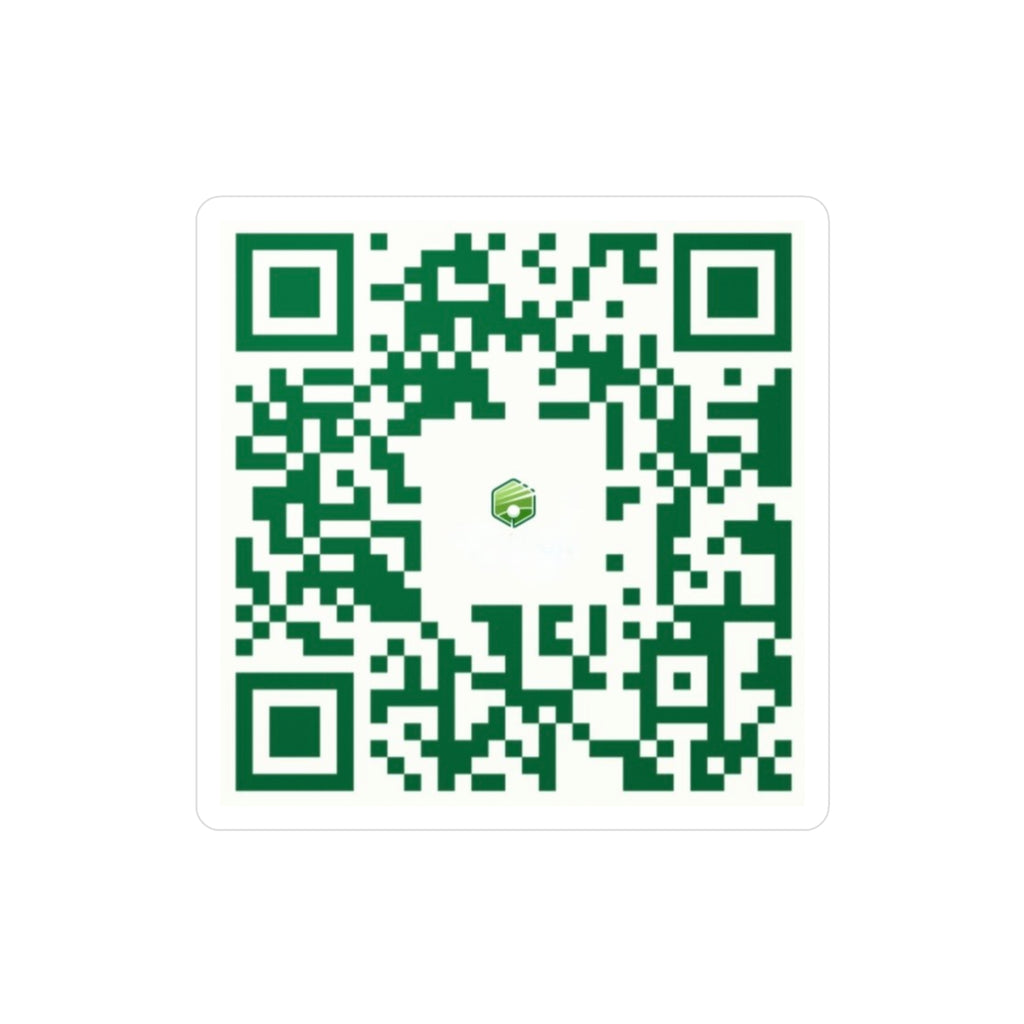 Website QR Code Kiss-Cut Vinyl Decal — Custom Scannable Sticker for Windows, Doors & Packaging
