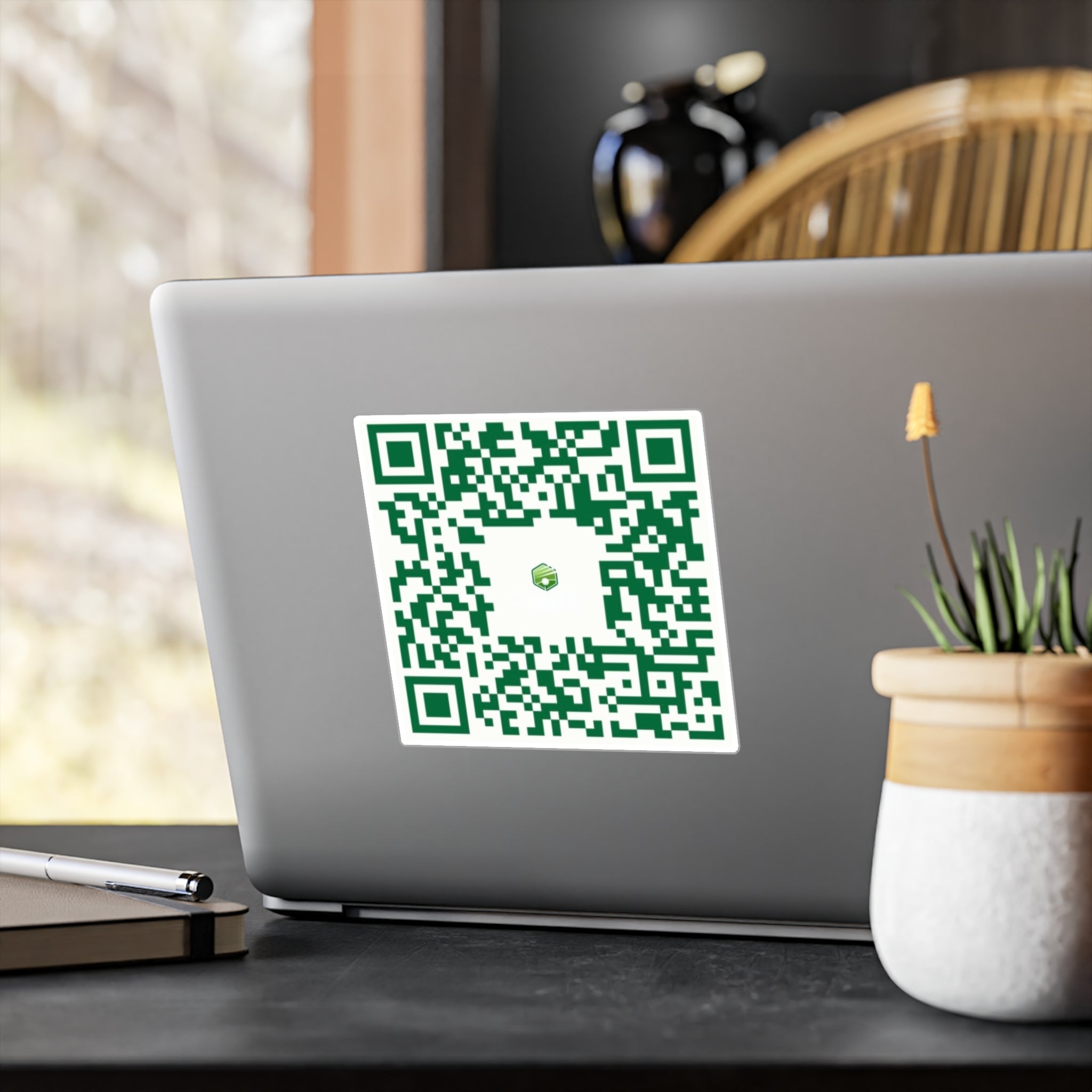 Shop QR Code Kiss-Cut Vinyl Decal — Custom Scan Sticker for Windows, Laptops & Packaging