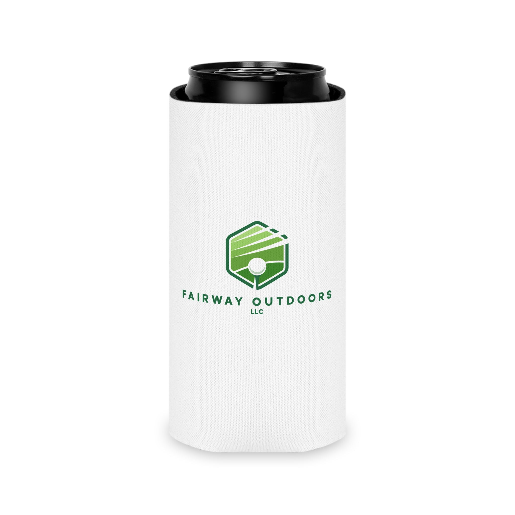 Fairway Outdoors Can Cooler — Golf Logo Beverage Koozie