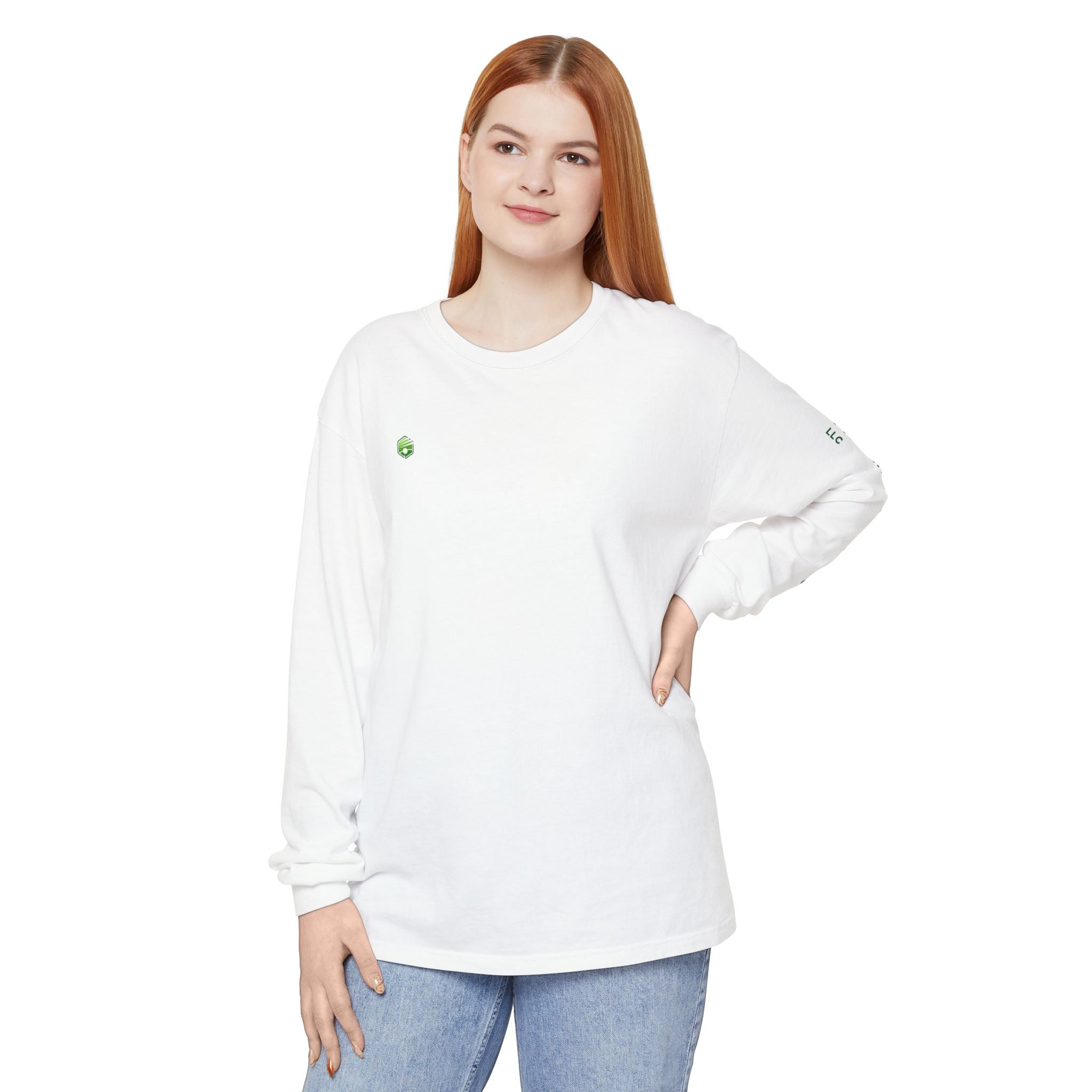 Fairway Outdoors Long Sleeve T-Shirt — Minimal Golf Logo Sleeve Print
