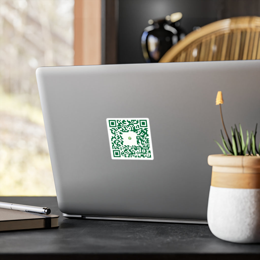 Shop QR Code Kiss-Cut Vinyl Decal — Custom Scan Sticker for Windows, Laptops & Packaging