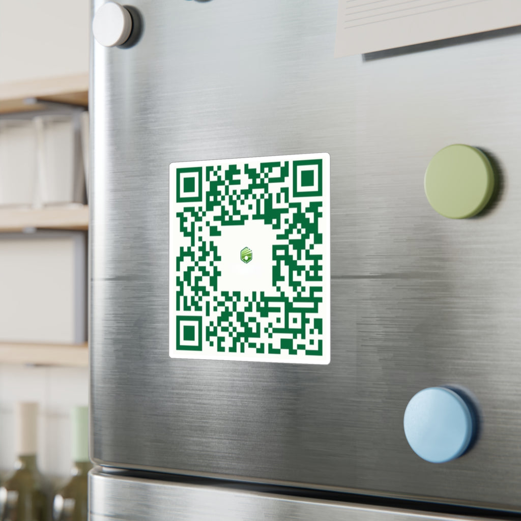 Shop QR Code Kiss-Cut Vinyl Decal — Custom Scan Sticker for Windows, Laptops & Packaging
