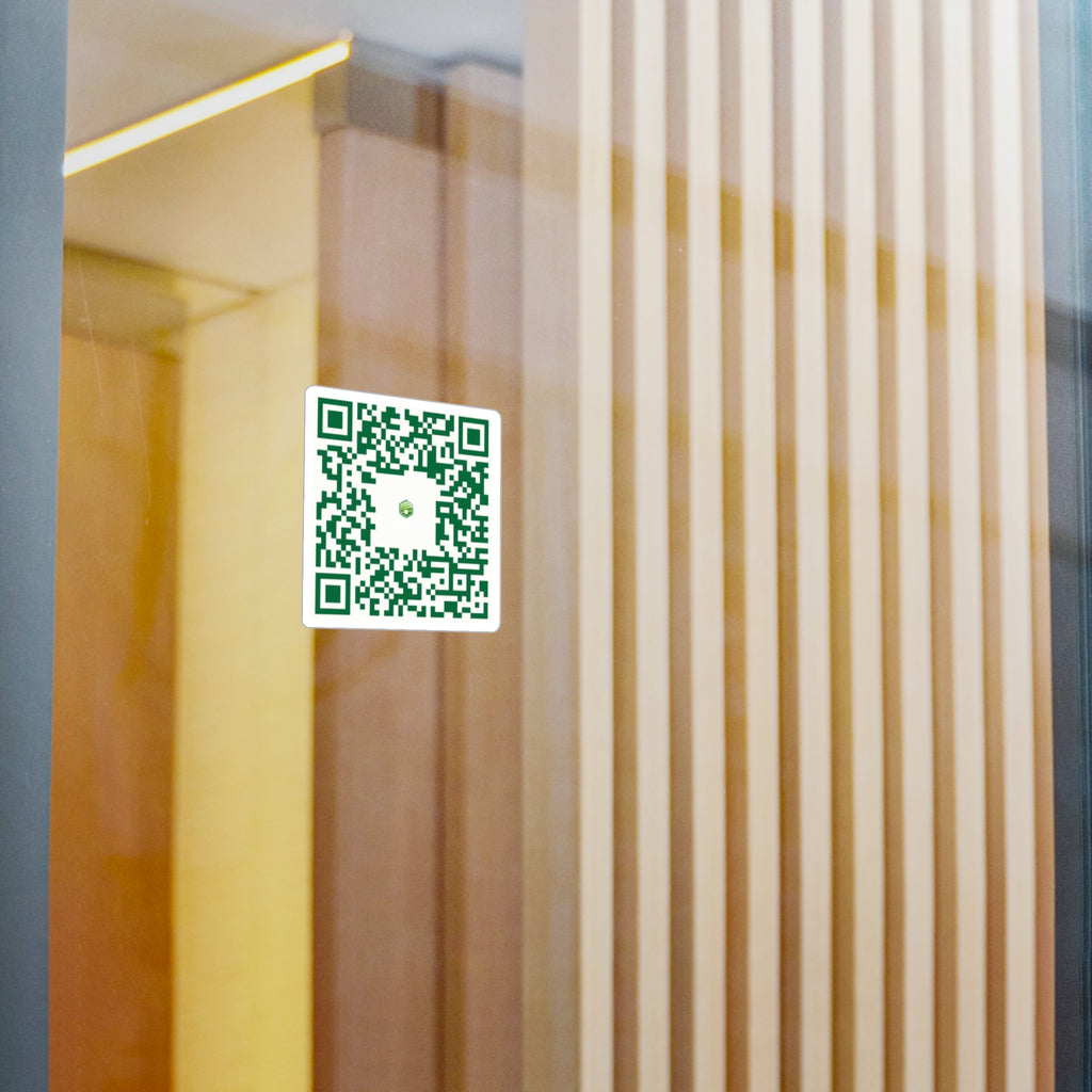 Shop QR Code Kiss-Cut Vinyl Decal — Custom Scan Sticker for Windows, Laptops & Packaging