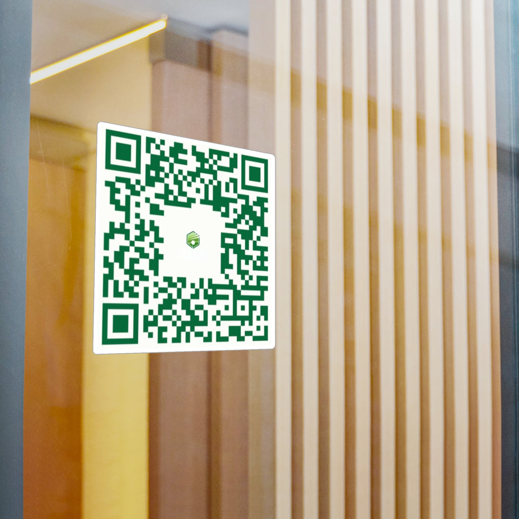 Shop QR Code Kiss-Cut Vinyl Decal — Custom Scan Sticker for Windows, Laptops & Packaging