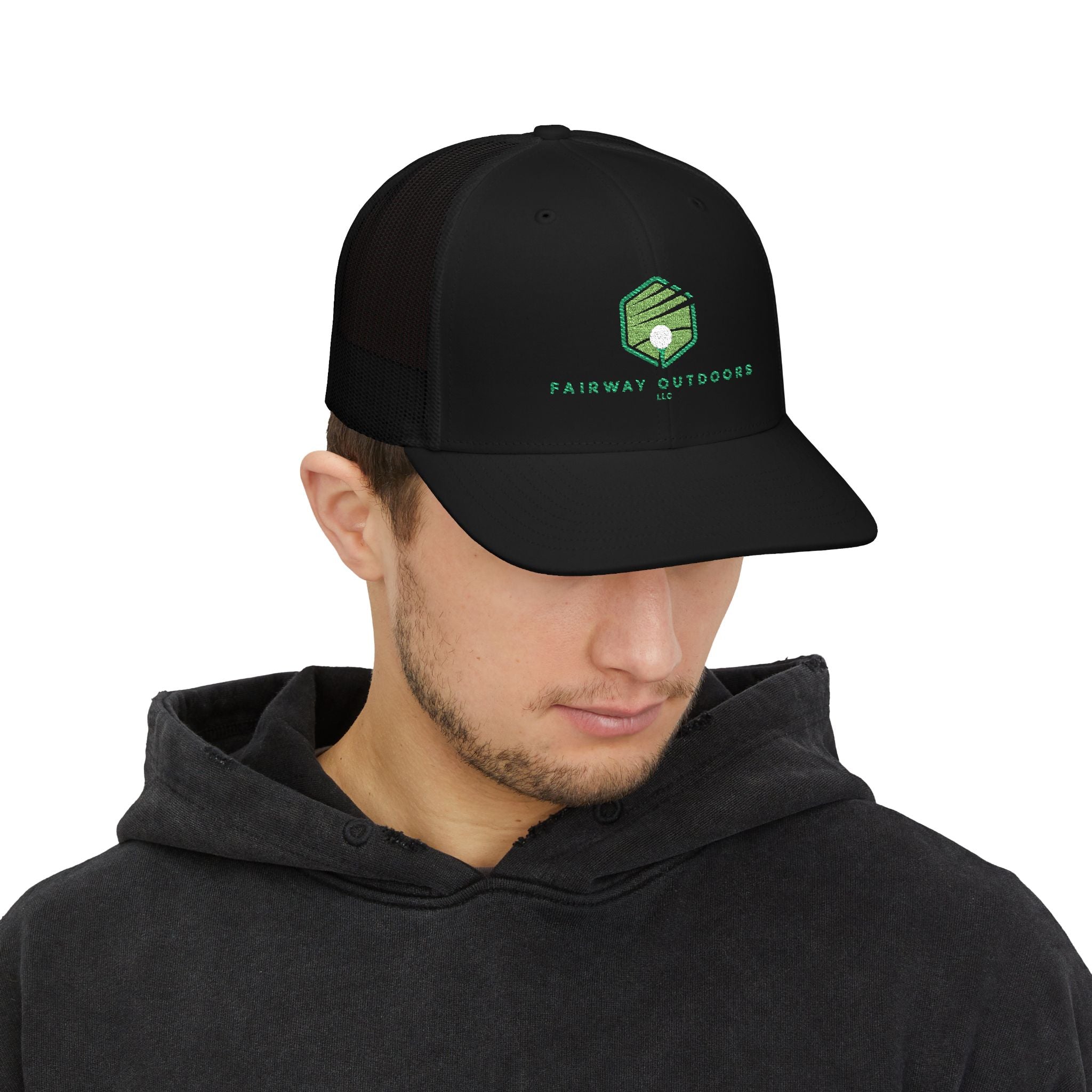 Trucker Cap — Fairway Outdoors Embroidered Golf Logo Snapback