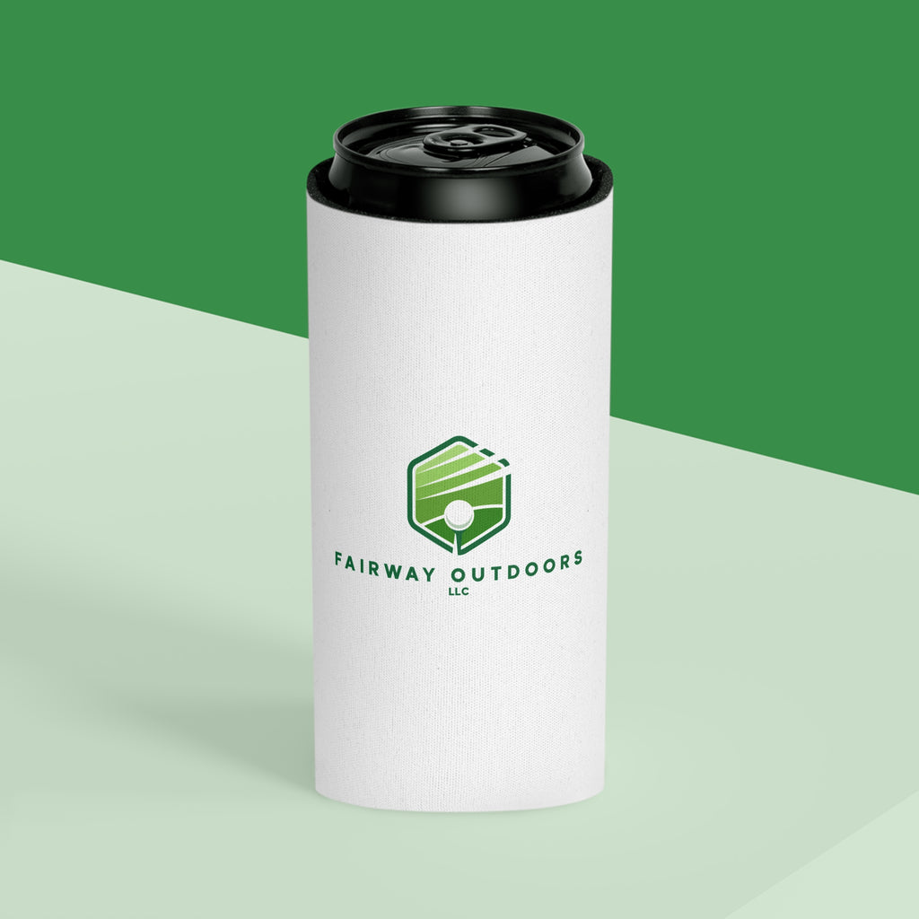 Fairway Outdoors Can Cooler — Golf Logo Beverage Koozie