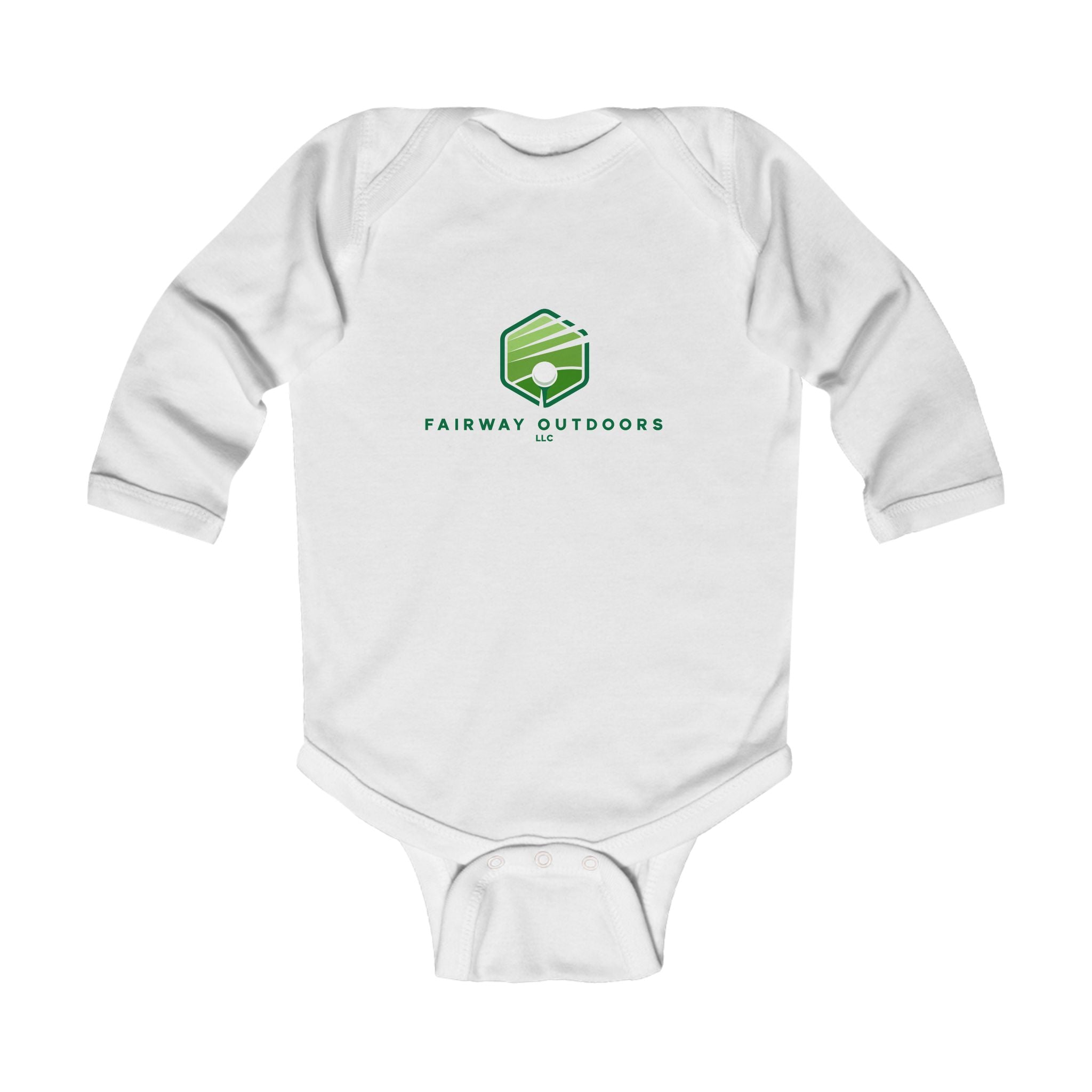 Infant Bodysuit – Fairway Outdoors Logo Long Sleeve Baby Onesie