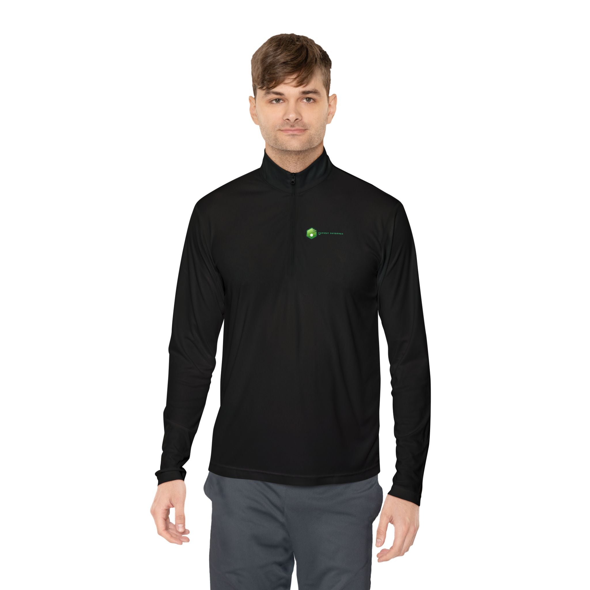 Embroidered Fairway Logo Quarter-Zip Pullover