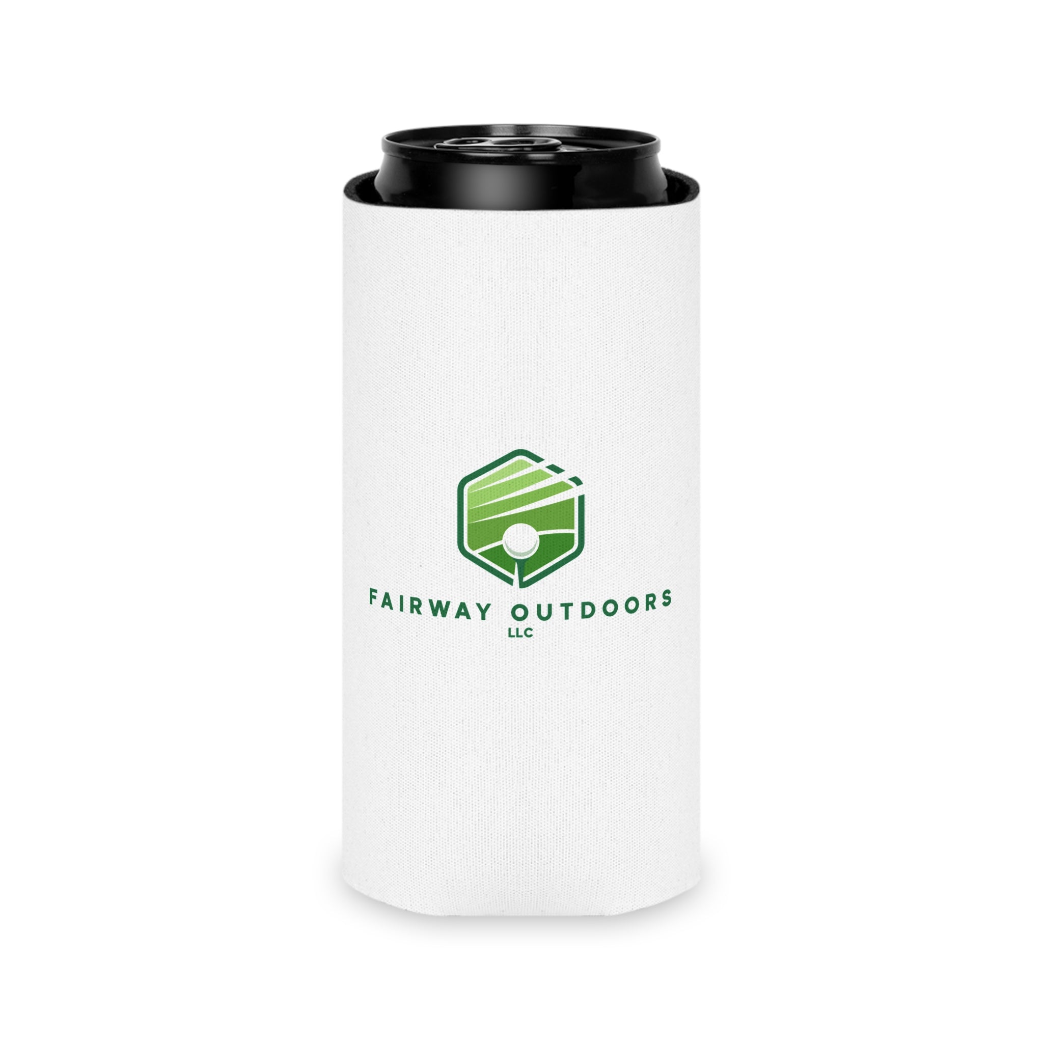 Fairway Outdoors Can Cooler — Golf Logo Beverage Koozie