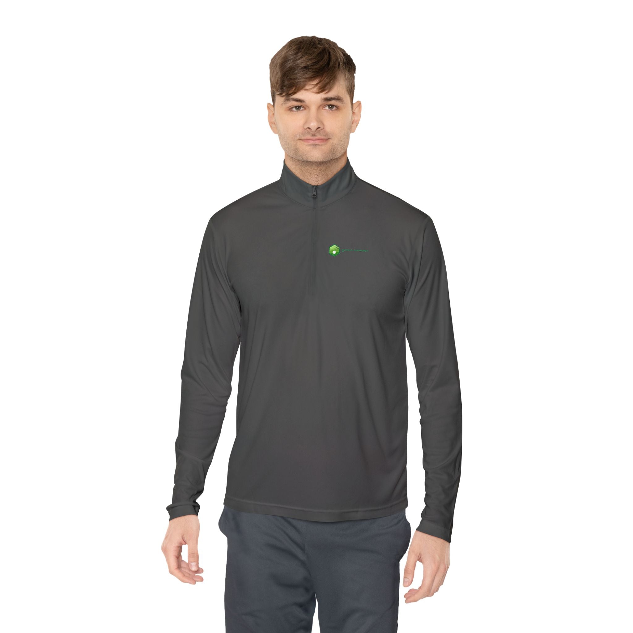 Embroidered Fairway Logo Quarter-Zip Pullover