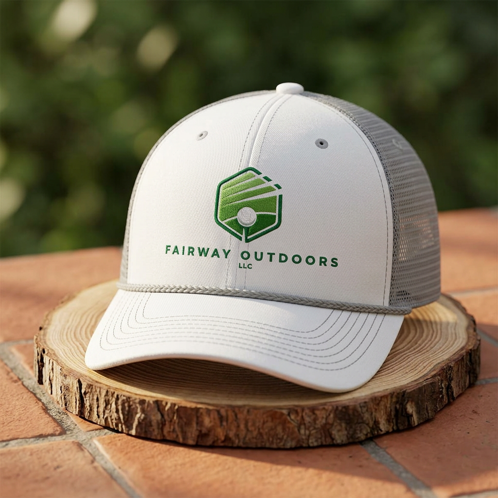 Golf Hat Fairway Outdoors Trucker Hat — Golf Logo Rope Cap