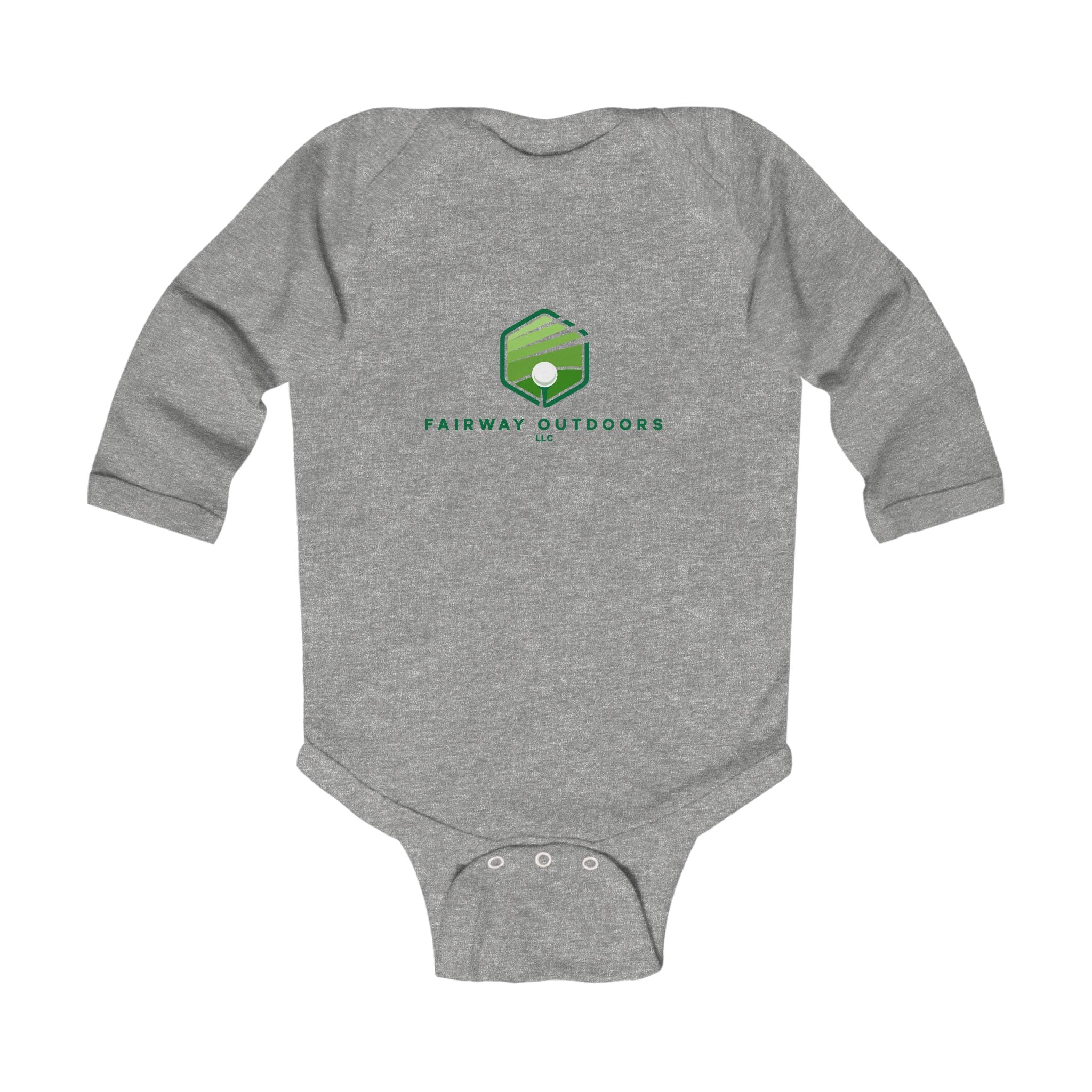 Infant Bodysuit – Fairway Outdoors Logo Long Sleeve Baby Onesie