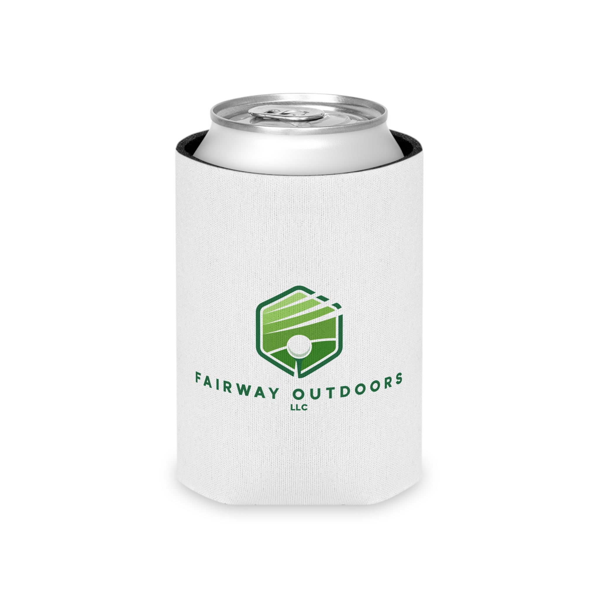 Fairway Outdoors Can Cooler — Golf Logo Beverage Koozie