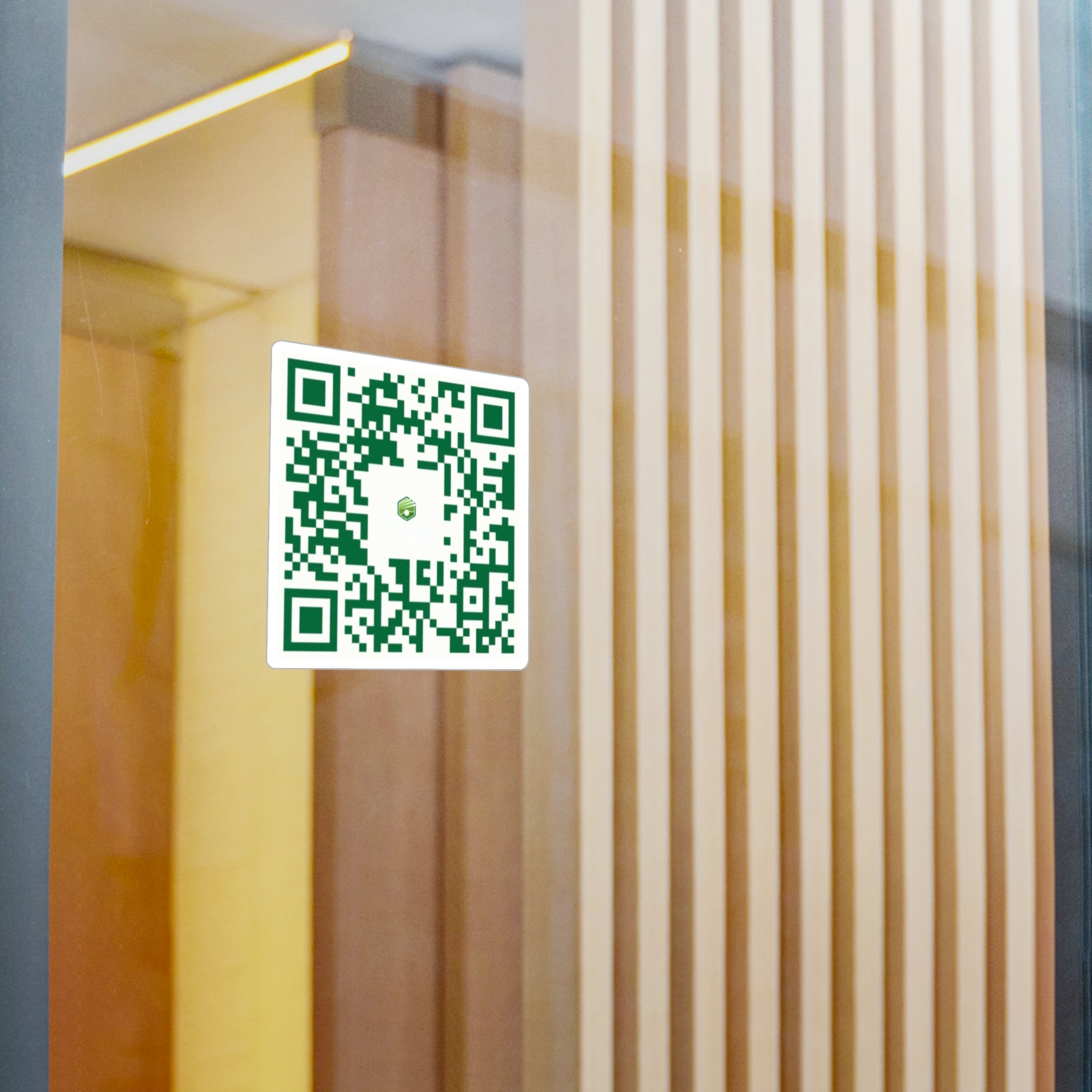 Website QR Code Kiss-Cut Vinyl Decal — Custom Scannable Sticker for Windows, Doors & Packaging
