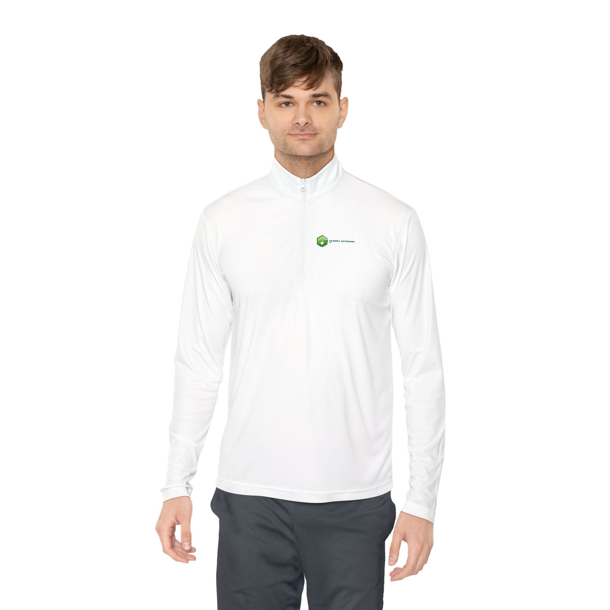 Embroidered Fairway Logo Quarter-Zip Pullover