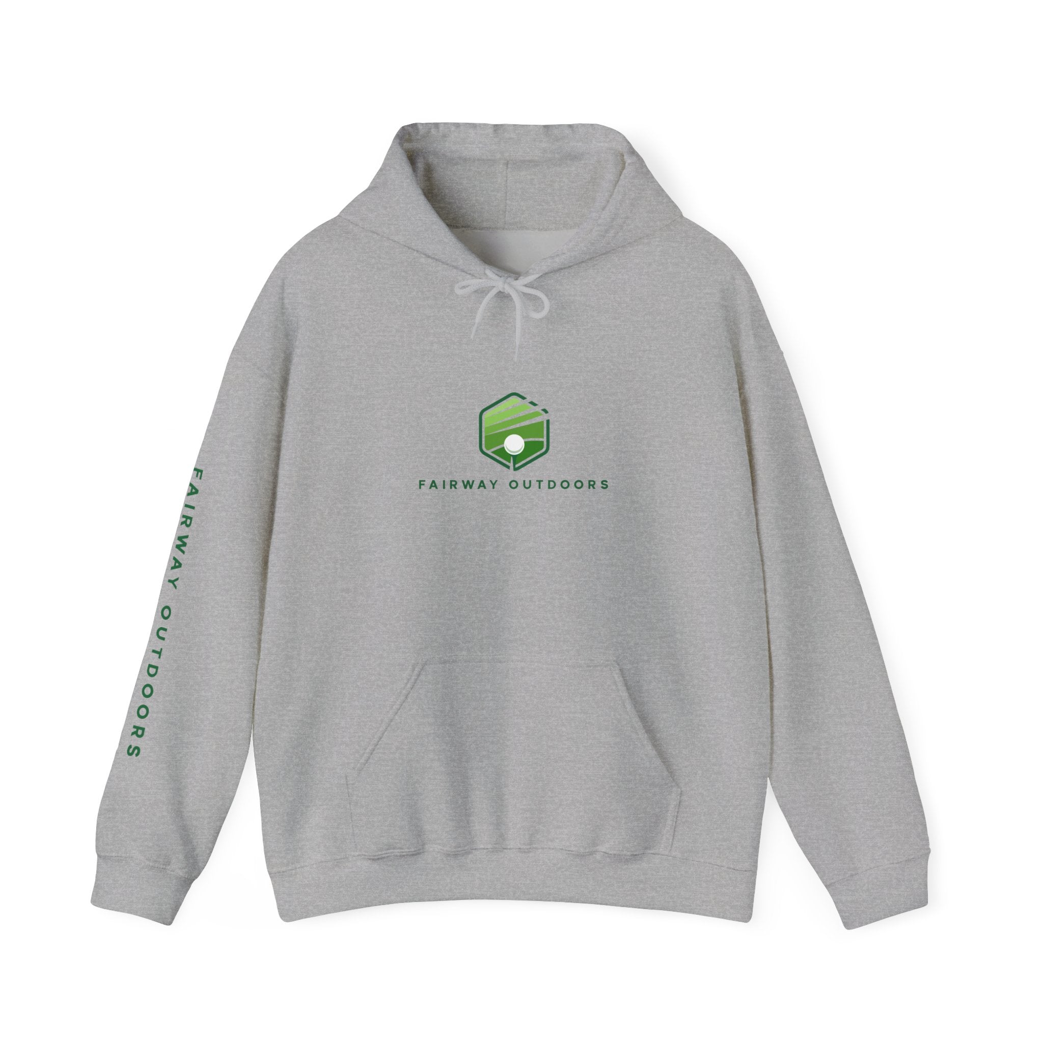 Fairway Outdoors Logo Hoodie — Minimal Golf Pullover Unisex