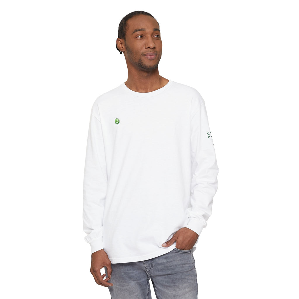 Fairway Outdoors Long Sleeve T-Shirt — Minimal Golf Logo Sleeve Print