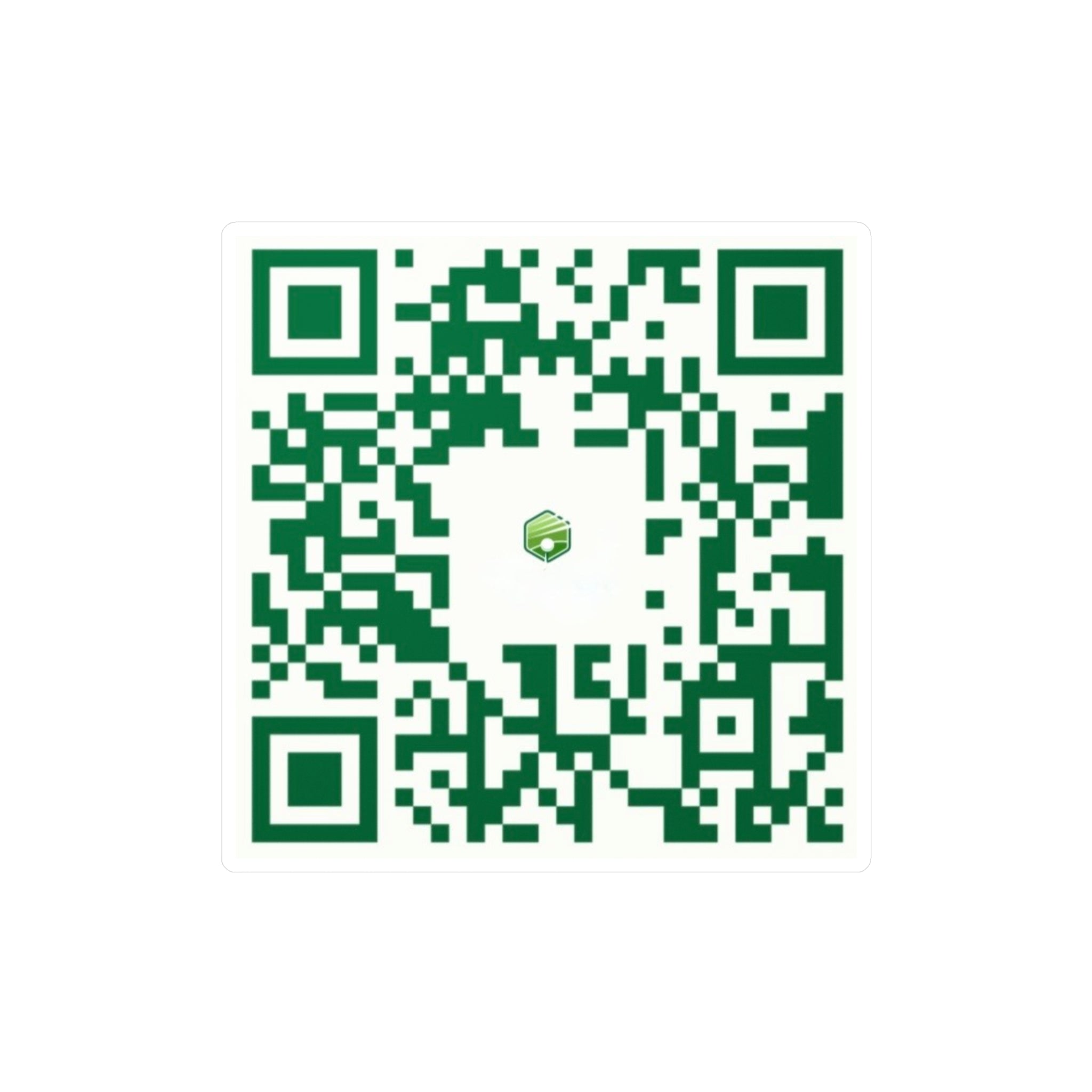 Website QR Code Kiss-Cut Vinyl Decal — Custom Scannable Sticker for Windows, Doors & Packaging