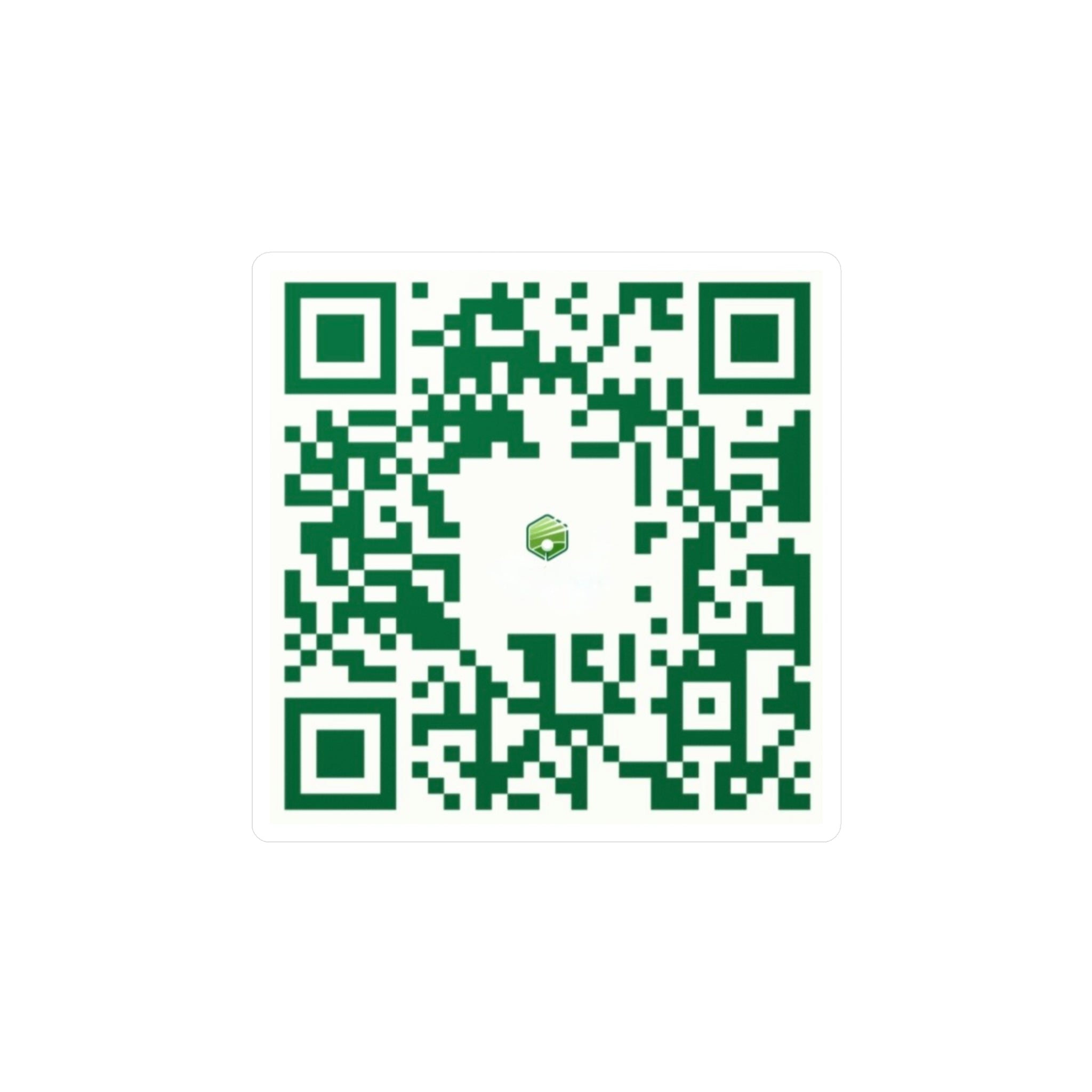 Website QR Code Kiss-Cut Vinyl Decal — Custom Scannable Sticker for Windows, Doors & Packaging