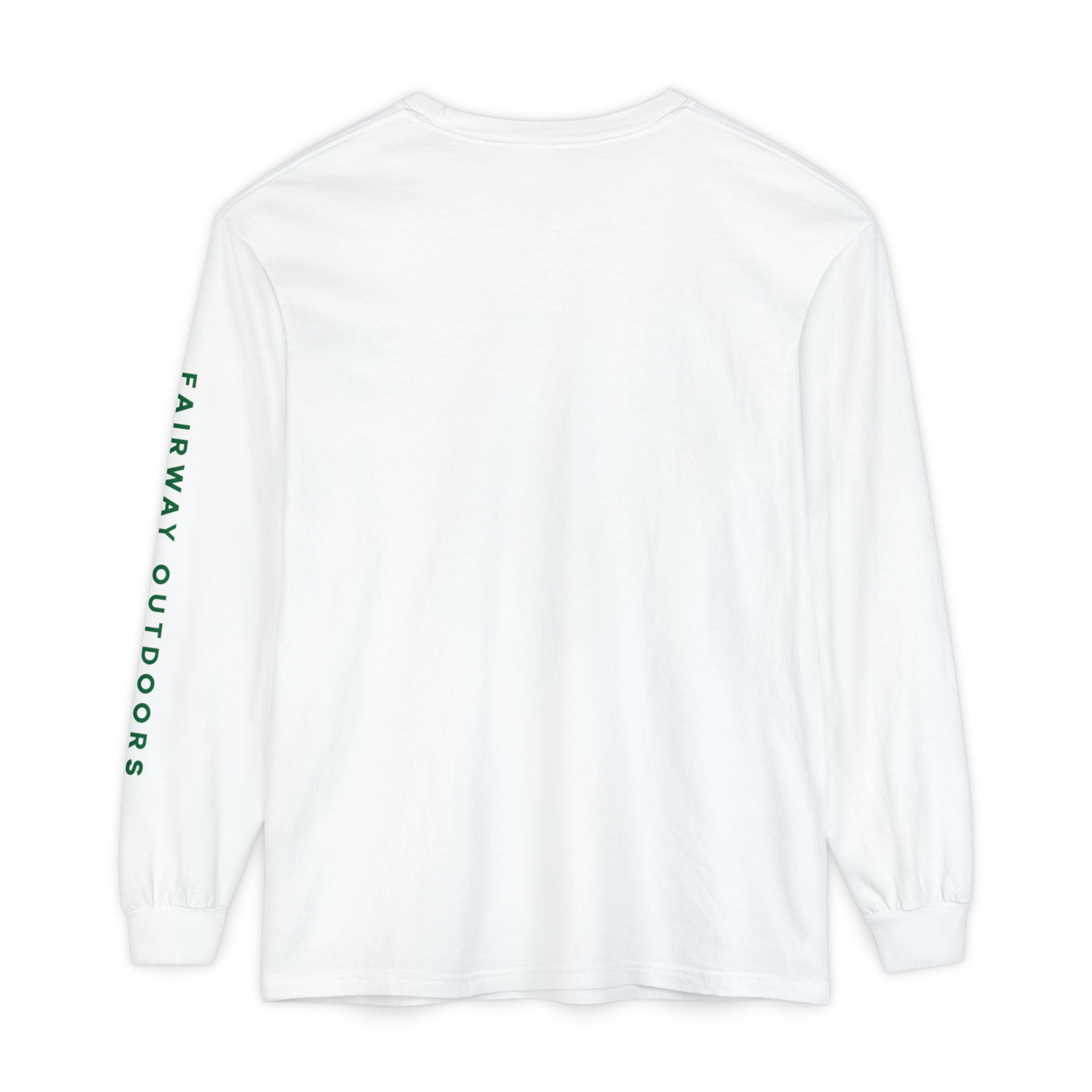 Fairway Outdoors Long Sleeve T-Shirt — Minimal Golf Logo Sleeve Print