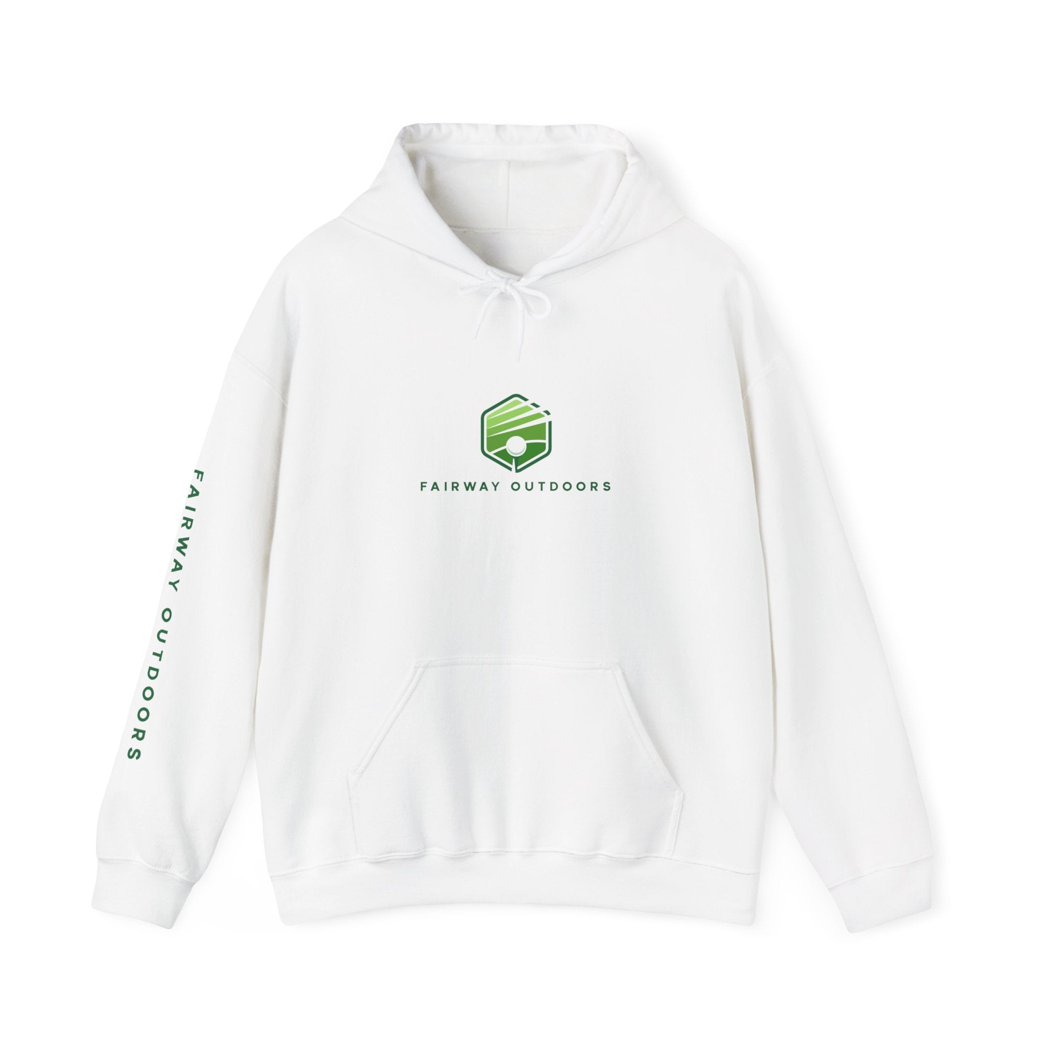 Fairway Outdoors Logo Hoodie — Minimal Golf Pullover Unisex