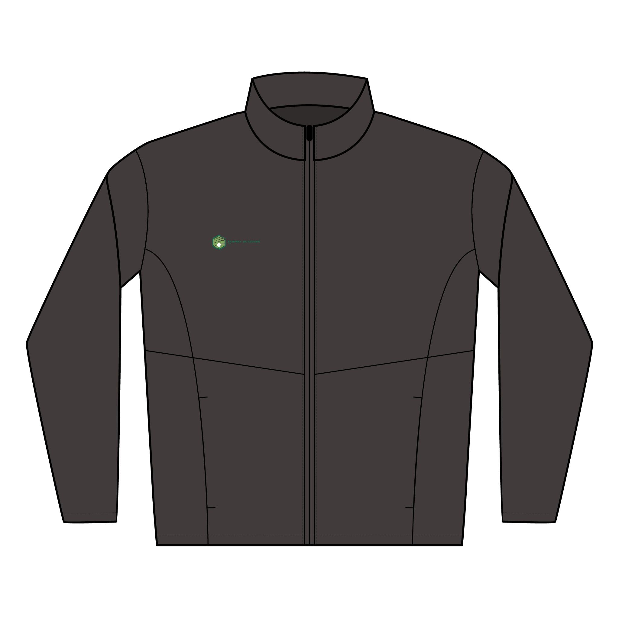 Embroidered Soft Shell Jacket — Men's Lightweight Windproof Layer