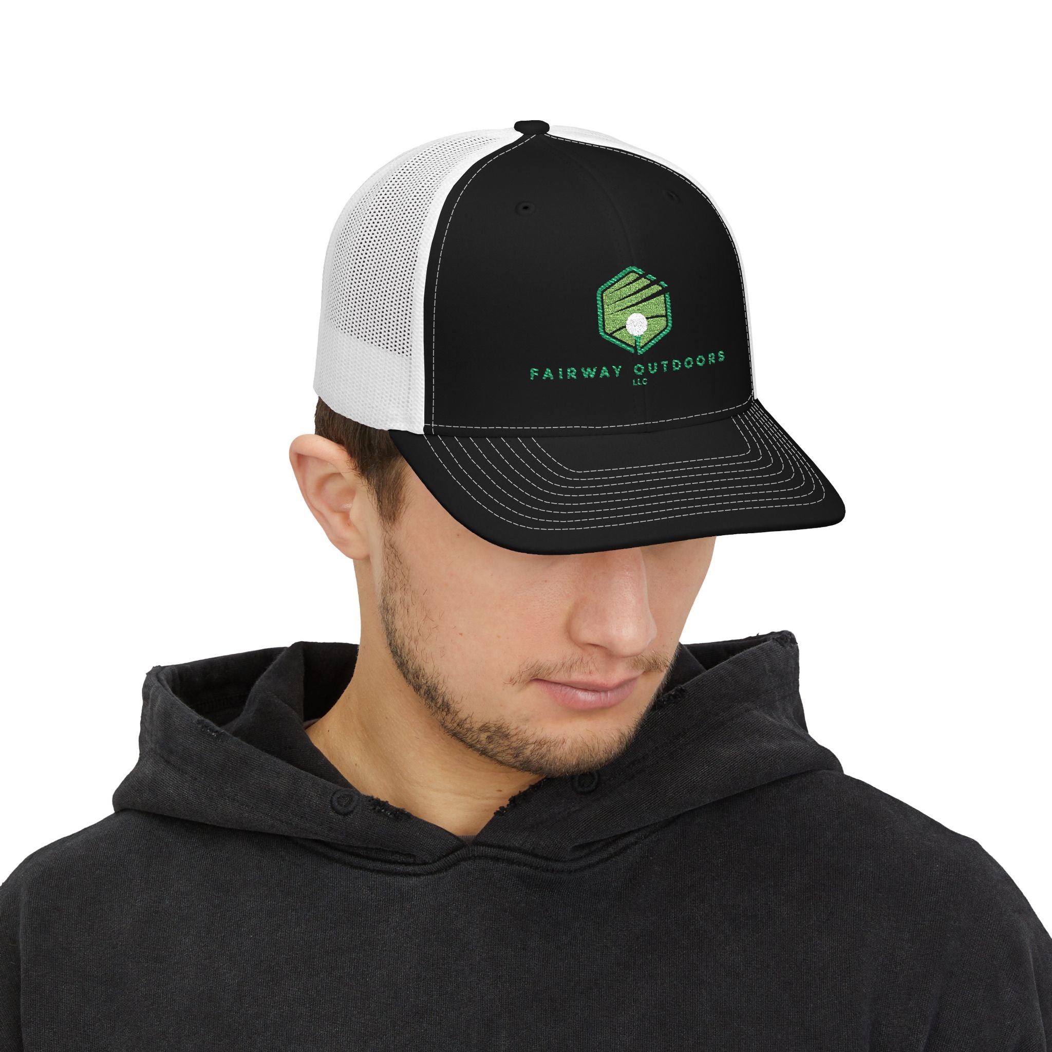 Trucker Cap — Fairway Outdoors Embroidered Golf Logo Snapback