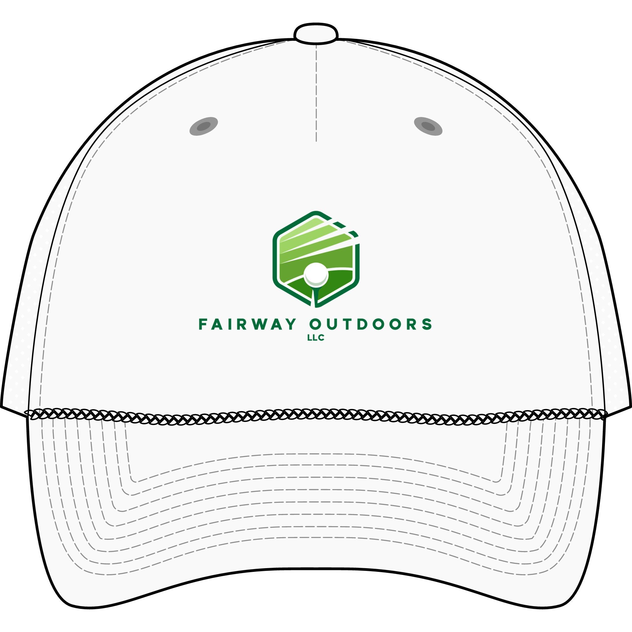 Golf Hat Fairway Outdoors Trucker Hat — Golf Logo Rope Cap