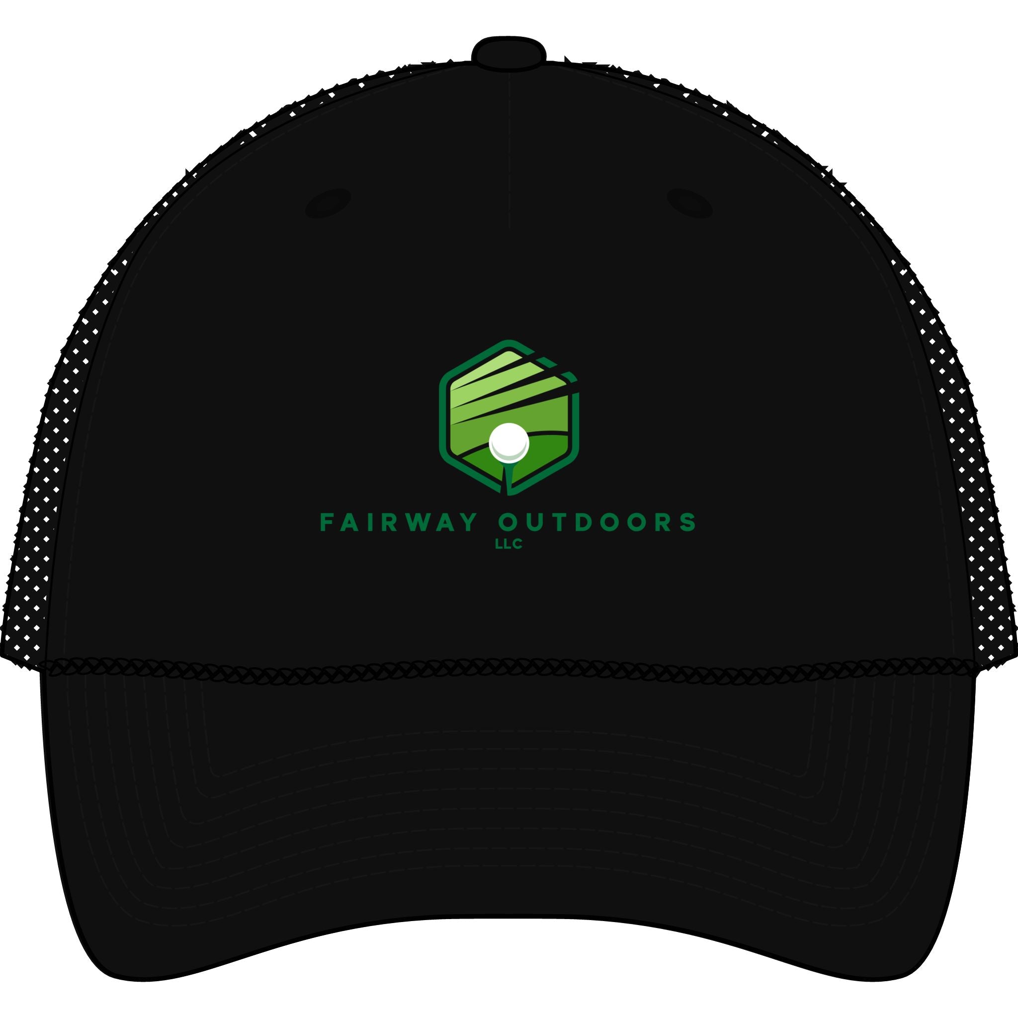Golf Hat Fairway Outdoors Trucker Hat — Golf Logo Rope Cap